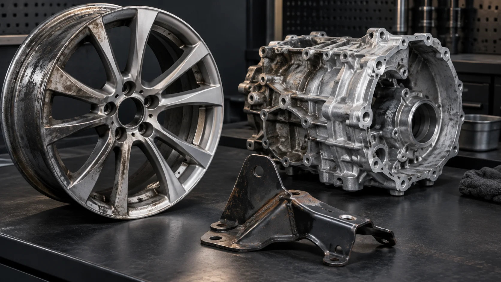 AI-generated illustration: Automotive component cleaning; not a real project or test record